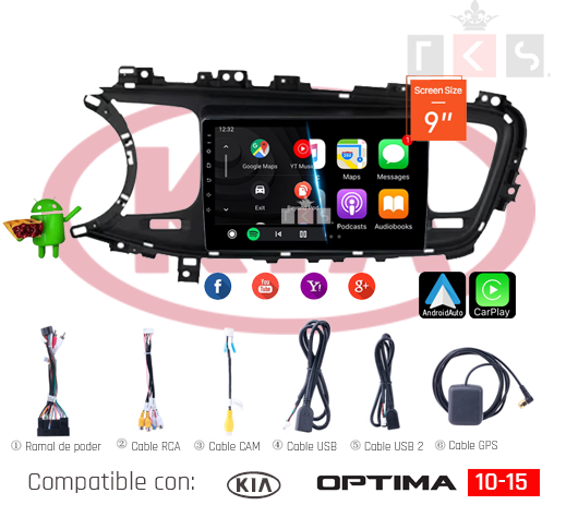 Radio Android Kia Optima 2010-2015 B